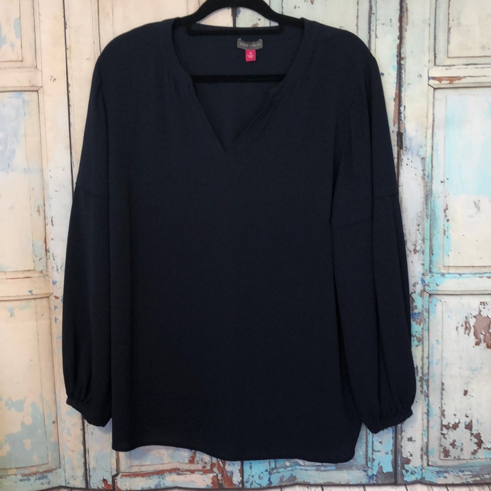 Vince Camuto Navy Tunic Blouse Size 1X